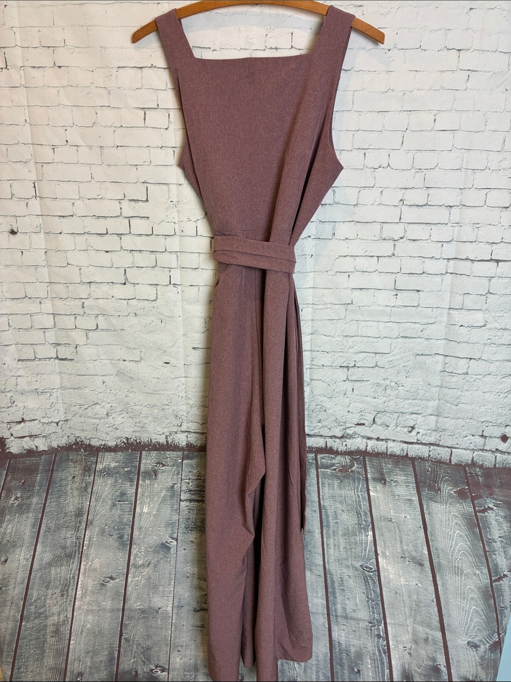 Albion Fit Buttoned Up Tie Waist Overall Jumpsuit Pink Purple Size Small Travel - Picture 12 of 16